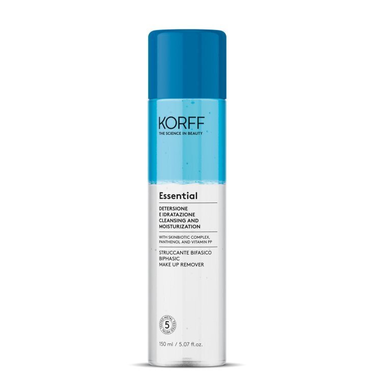 Korff Essential kahefaasiline meigieemaldaja, 150 ml hind ja info | Näopuhastusvahendid | kaup24.ee