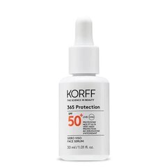 Korff 365 Protection, SPF50, 30 ml, päikesekaitsekreem näole цена и информация | Кремы от загара | kaup24.ee
