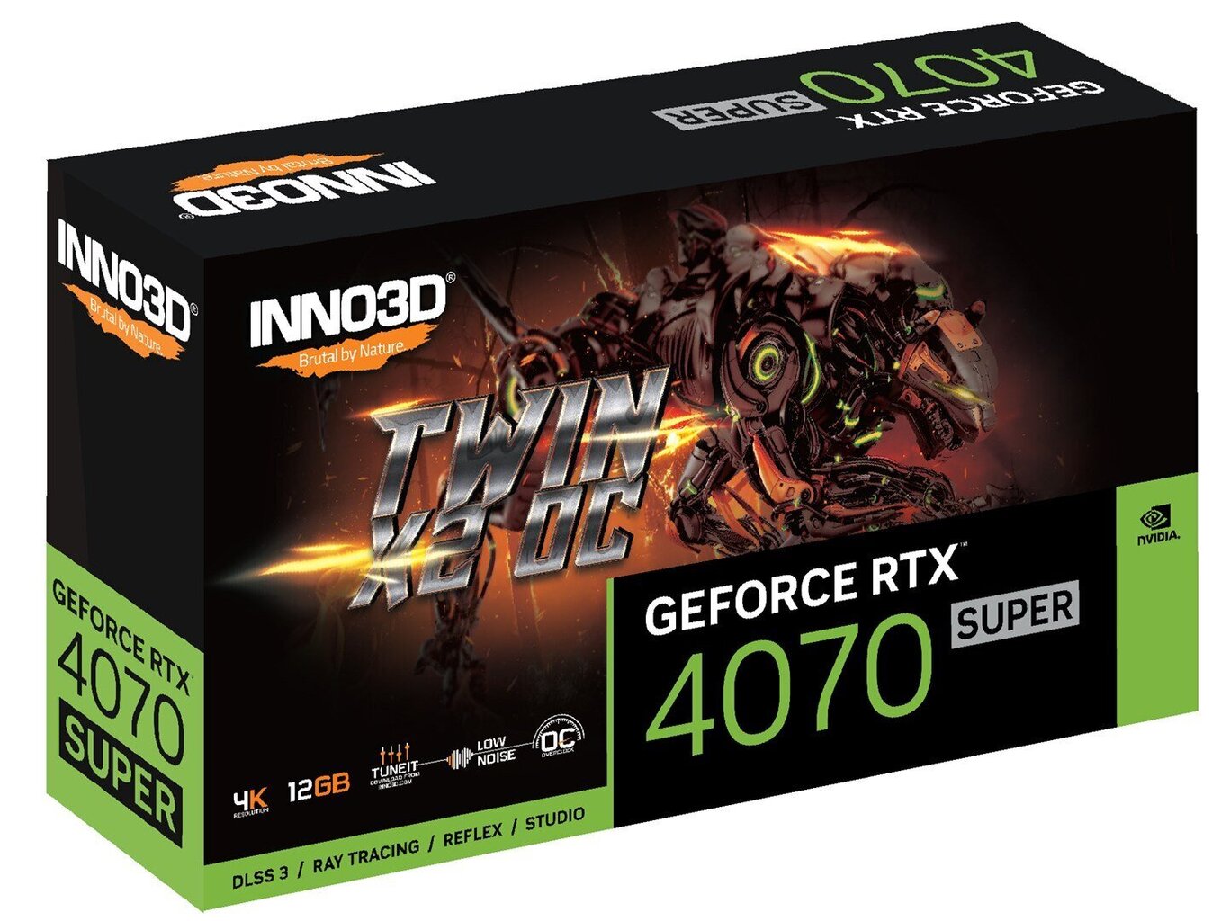 Inno3D GeForce RTX 4070 Super Twin X2 OC (N407S2-126XX-186162N) hind ja info | Videokaardid (GPU) | kaup24.ee