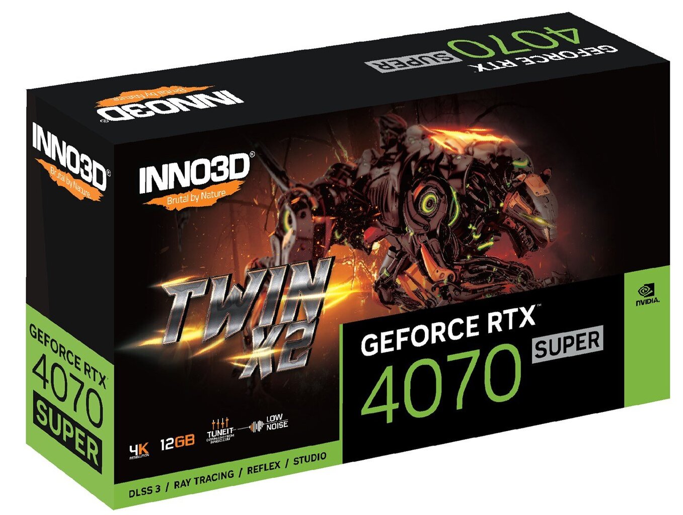 Inno3D GeForce RTX 4070 Super Twin X2 (N407S2-126X-186162N) цена и информация | Videokaardid (GPU) | kaup24.ee