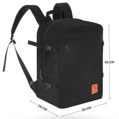 Рюкзак, GRANORI Superior, ручная кладь 40x30x20 см Wizzair, Черный цена и информация | Рюкзаки и сумки | kaup24.ee