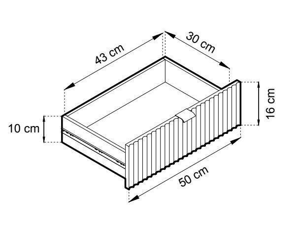 Öökapp Intesi Delicious, 54x56x39 cm, valge hind ja info | Öökapid | kaup24.ee