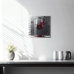 Seinakell Punane Veinilamp, 30x30 cm цена и информация | Часы | kaup24.ee