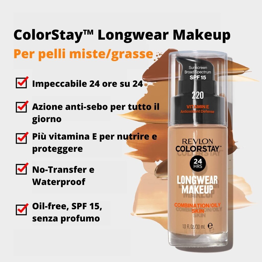 Jumestuskreem Revlon Colorstay, toon 350 Rich Tan, 30 ml hind ja info | Jumestuskreemid, puudrid | kaup24.ee