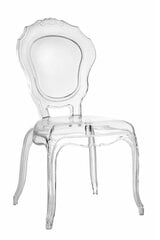 Прозрачный стул Queen в пластиковом корпусе цена и информация | Стулья для кухни и столовой | kaup24.ee
