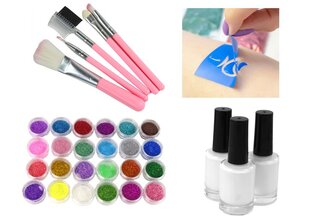 Tattoo komplekt lastele Glitter Tattoo Kit, 187 tk. цена и информация | Игрушки для девочек | kaup24.ee