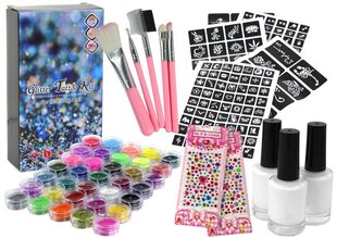 Tattoo komplekt lastele Glitter Tattoo Kit, 187 tk. hind ja info | Tüdrukute mänguasjad | kaup24.ee