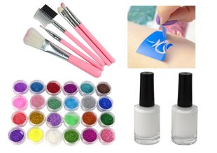 Tattoo komplekt lastele Glitter Tattoo Kit, 187 tk. hind ja info | Tüdrukute mänguasjad | kaup24.ee