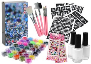 Tattoo komplekt lastele Glitter Tattoo Kit, 187 tk цена и информация | Игрушки для девочек | kaup24.ee