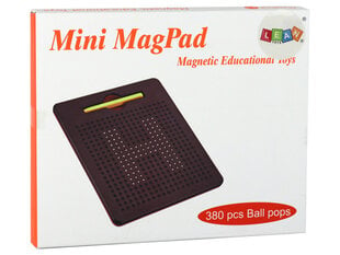 Magnettahvel kuulidega Mini MagPad Lean Toys, punane hind ja info | Arendavad mänguasjad | kaup24.ee
