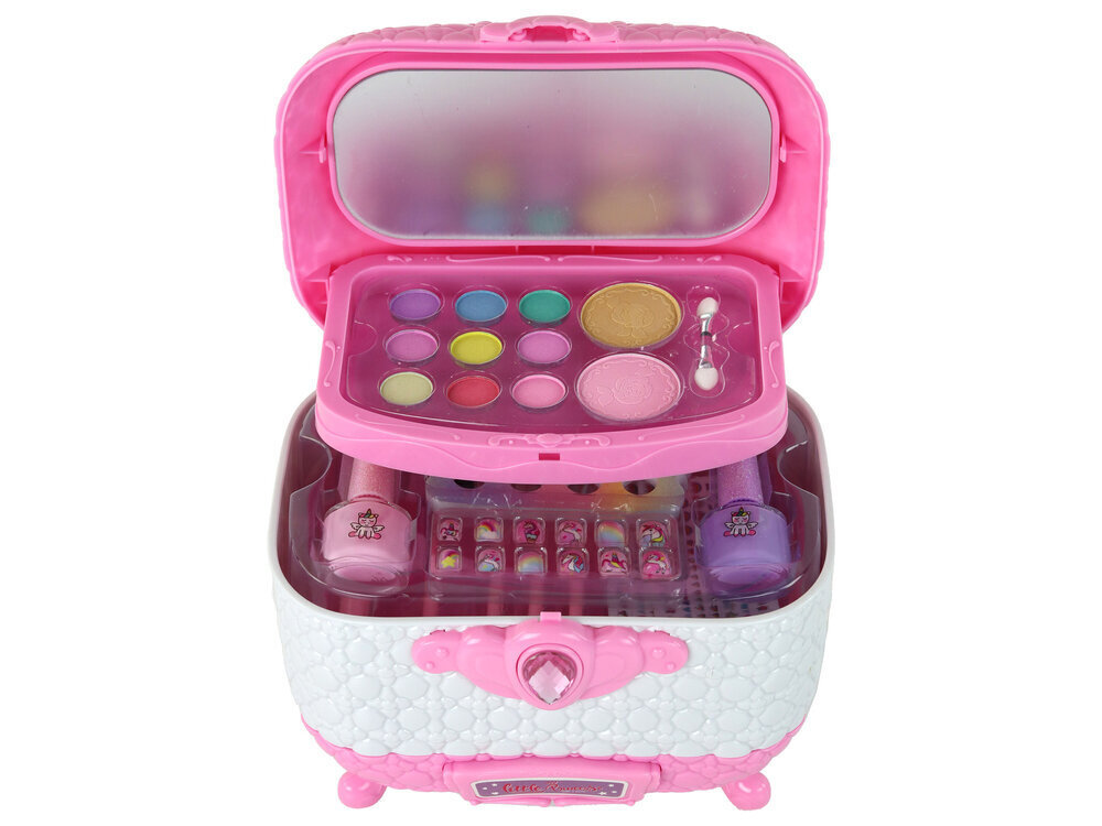 Kosmeetikakomplekt lastele LeanToys MakeUp Set, roosa, 1 tk hind ja info | Tüdrukute mänguasjad | kaup24.ee