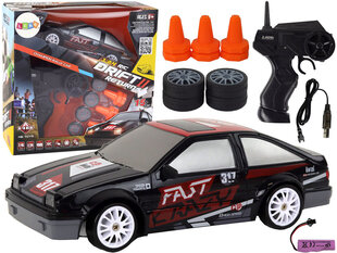 RC sportauto Lean Toys, must hind ja info | Poiste mänguasjad | kaup24.ee