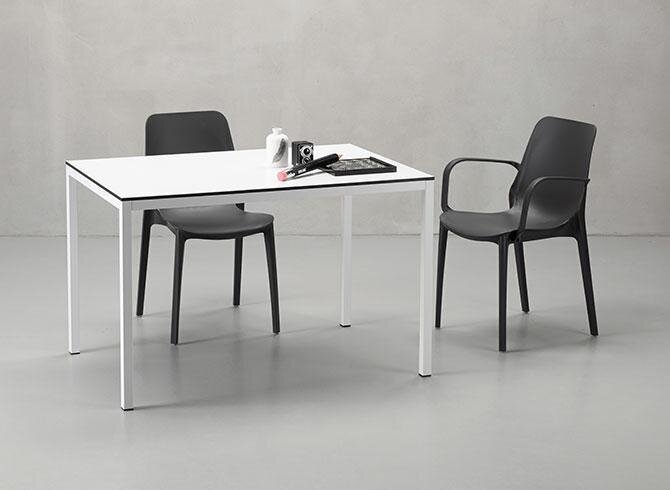 Ginevra tool käetugedega valge plastist hind ja info | Söögilaua toolid, köögitoolid | kaup24.ee