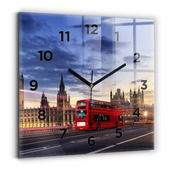 Seinakell Punane Londoni Buss, 30x30 cm цена и информация | Часы | kaup24.ee