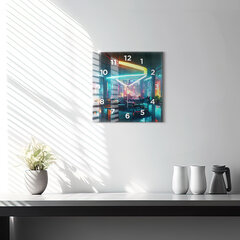 Seinakell Linn Cyberpunk Stiilis, 30x30 cm hind ja info | Kellad | kaup24.ee