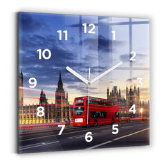 Seinakell Punane Londoni Buss, 30x30 cm цена и информация | Часы | kaup24.ee