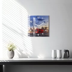 Seinakell Punane Londoni Buss, 30x30 cm цена и информация | Часы | kaup24.ee