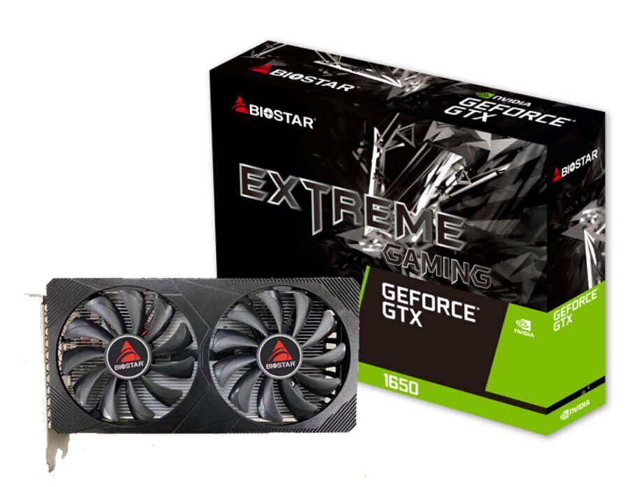 Biostar GeForce GTX1650 (VN1656XF41) цена и информация | Videokaardid (GPU) | kaup24.ee
