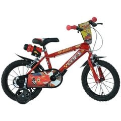 Laste jalgratas Cars, 16'', punane hind ja info | Dino bikes Jalgratta tarvikud ja lisaseadmed | kaup24.ee