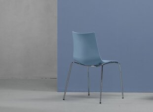 Белый хромированный пластиковый стул "Зебра цена и информация | Стулья для кухни и столовой | kaup24.ee