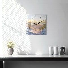Seinakell Päikeseloojang Mere Ääres, 30x30 cm hind ja info | Kellad | kaup24.ee