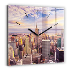 Seinakell Päikeseloojang New York, 30x30 cm цена и информация | Часы | kaup24.ee