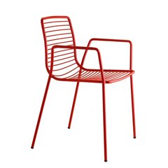 Suvine käetool punane metall hind ja info | Söögilaua toolid, köögitoolid | kaup24.ee