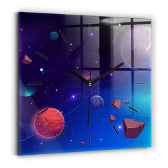 Seinakell Planet Galaxy, 30x30 cm hind ja info | Kellad | kaup24.ee