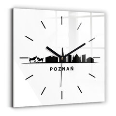 Seinakell Poznań Panorama Graafika, 30x30 cm hind ja info | Kellad | kaup24.ee