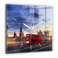 Seinakell Punane Londoni Buss, 30x30 cm цена и информация | Часы | kaup24.ee