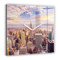 Seinakell Päikeseloojang New York, 30x30 cm hind ja info | Kellad | kaup24.ee