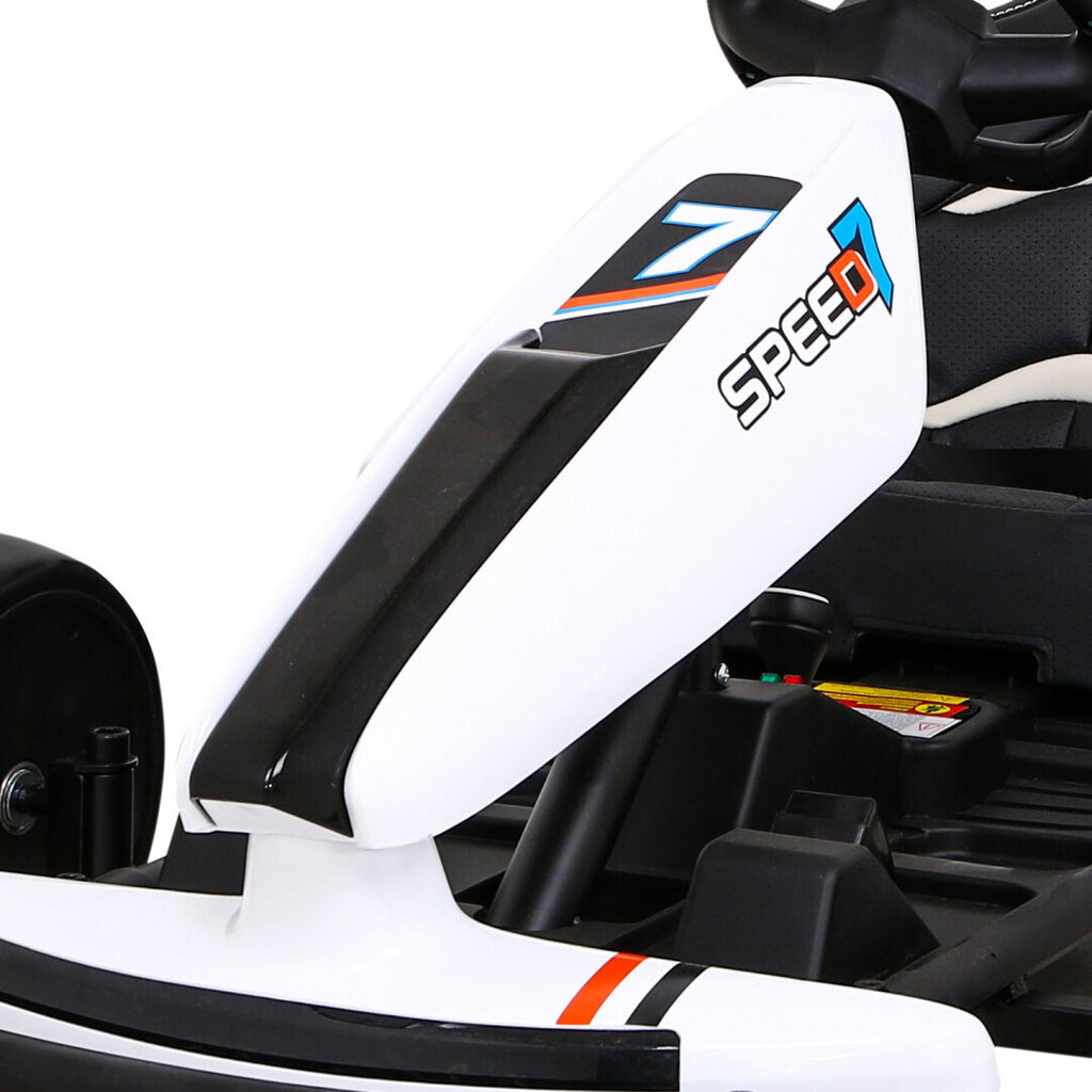 Speed 7 Drift King üheistmeline elektriline lastekart, valge цена и информация | Laste elektriautod | kaup24.ee