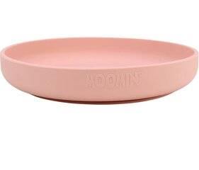 Silikoonist taldrik Moomin Silicone, roosa, 4+ kuud hind ja info | Laste sööginõud | kaup24.ee