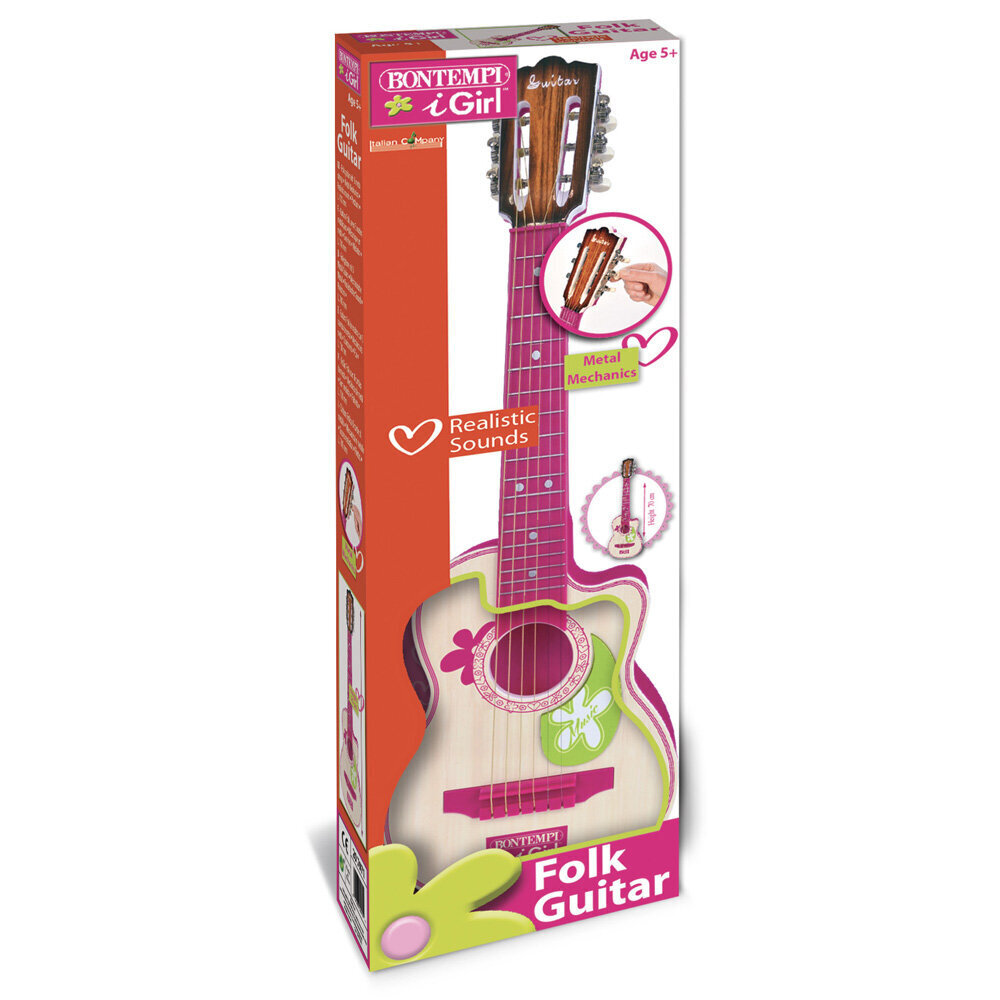 Laste kitarr Bontempi, roosa hind ja info | Arendavad mänguasjad | kaup24.ee