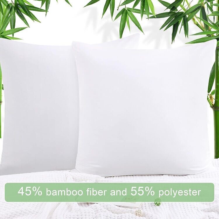 Bambusest padjakate 80 x 80 cm PiccoCasa, 2tk цена и информация | Dekoratiivpadjad ja padjakatted | kaup24.ee