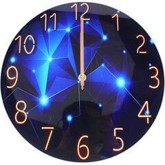 Настенные часы с дизайном звездного неба Galaxy Stars Space, синий цена и информация | Часы | kaup24.ee