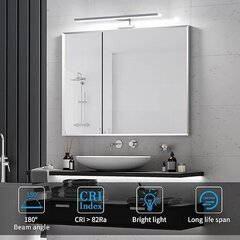 Светодиодный светильник для зеркала в ванной Aorow, 10 Вт, 40 см, IP44 цена и информация | Настенный светильник Конусы | kaup24.ee