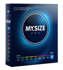 Презервативы My.Size Pro 72 мм, 3 штуки цена и информация | Презервативы | kaup24.ee