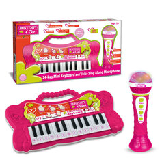 Laste klaveri ja mikrofoni komplekt Bontempi, roosa цена и информация | Развивающие игрушки | kaup24.ee
