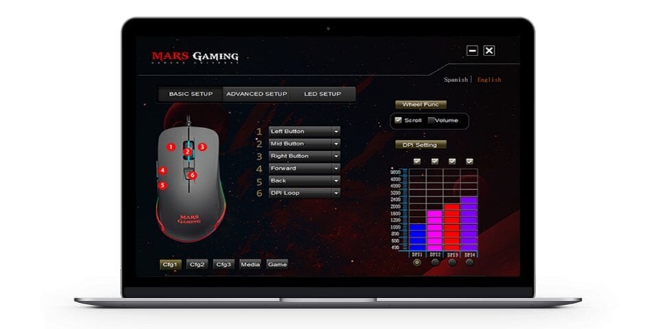 Mars Gaming MCPPRO Combo 3in1 Spēļu pele ar austiņām un paliktni RGB / 9800 DPI / USB 7.1 / 780x300mm hind ja info | Hiired | kaup24.ee