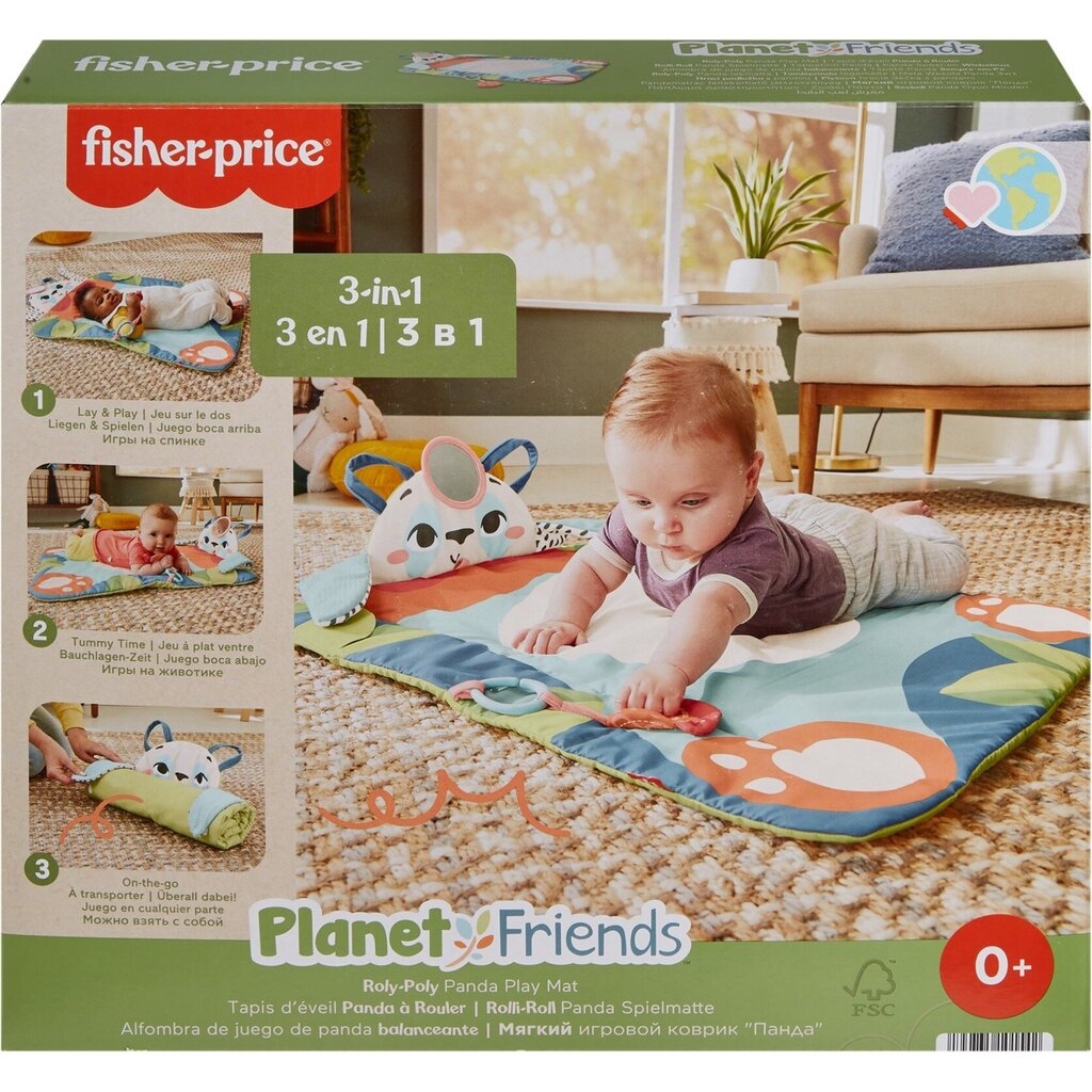 Mängumatt Fisher-Price Rolli-Roll Panda hind ja info | Imikute mänguasjad | kaup24.ee