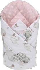 Kahepoolne beebi ümbrik - tekk Babymam, 80x80 cm, white/pink цена и информация | Детские подушки, конверты, спальники | kaup24.ee