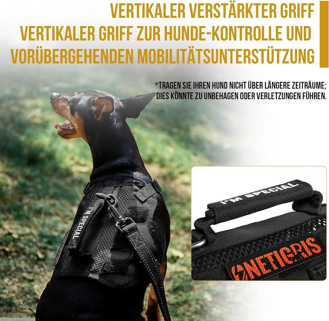 Koerarihm OneTigris, must hind ja info | Kaelarihmad ja traksid koertele | kaup24.ee