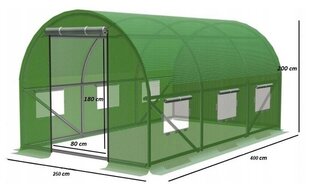 Kasvuhoone Fluxar Home S10 10 m² 400 x 250 cm, roheline hind ja info | Kasvuhooned | kaup24.ee