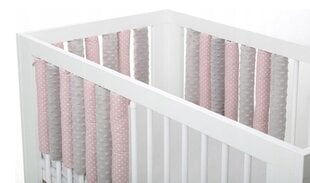 Двусторонняя мягкая защита для кроватки Babymam, 20 шт, pink/gray цена и информация | Товары для безопасности детей дома | kaup24.ee