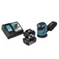 Makita DBO 180 RT akuga ekstsentriline lihvmasin 18 V 125 mm + 2x aku 5,0 Ah + laadija цена и информация | Lihvmasinad ja ketaslõikurid | kaup24.ee