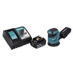 Makita DBO 180 RT1 akuga ekstsentriline lihvmasin 18 V 125 mm + 1x aku 5,0 Ah + laadija цена и информация | Шлифовальные машины | kaup24.ee