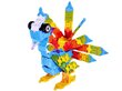 Värvilised loomingulised klotsid 3D paabulind 227 tükki hind ja info | Arendavad mänguasjad | kaup24.ee