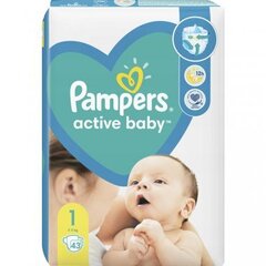 Подгузники Pampers New Baby-Dry, 2-5 кг, 1 размер, 43 шт цена и информация | Пеленки | kaup24.ee