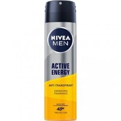 Антиперспирант-спрей для мужчин Nivea Men Active Energy, 150 мл цена и информация | Дезодоранты | kaup24.ee